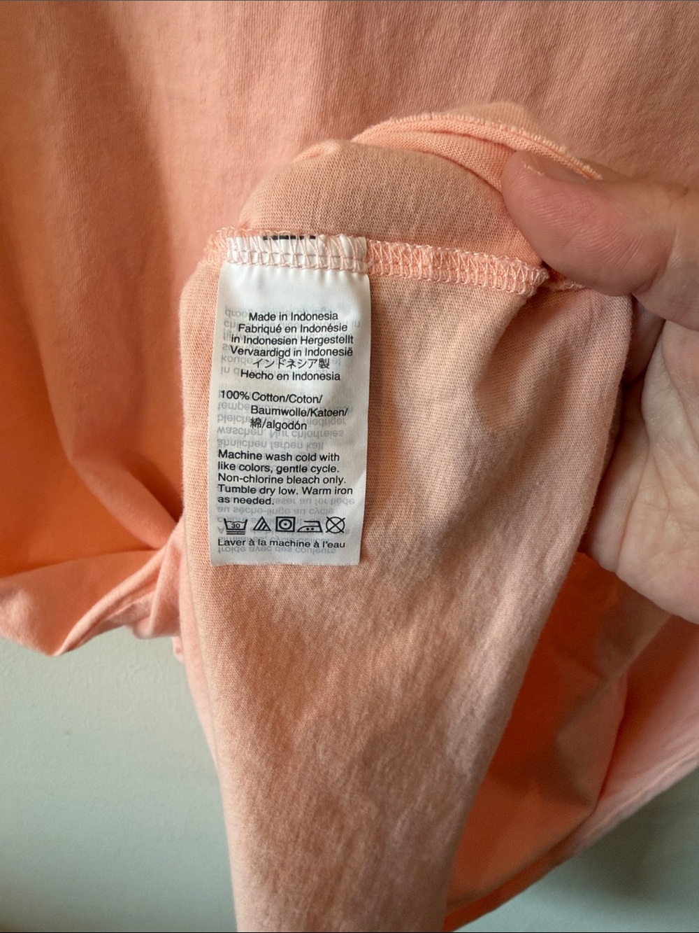 J. Crew Peach Crewneck Short Sleeve 100% cotton mini dress - Picture 5 of 5
